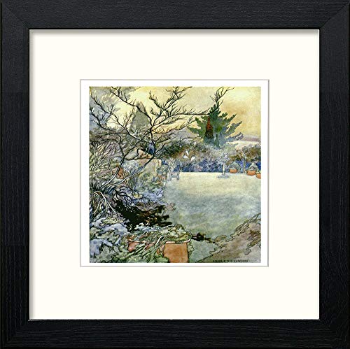 lumartos Vintage Poster Our Sentimental Garden (8) – Black Wood Frame Wall Art – Framed Wall Art Print by Lumartos Premium Home Décor