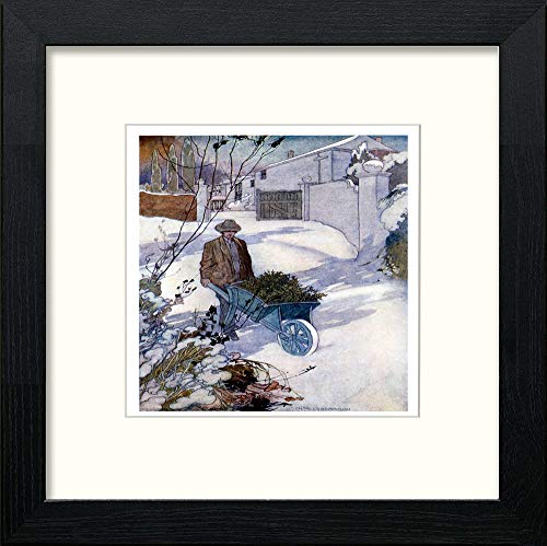 lumartos Vintage Poster Our Sentimental Garden (9) – Black Wood Frame Wall Art – Framed Wall Art Print by Lumartos Premium Home Décor