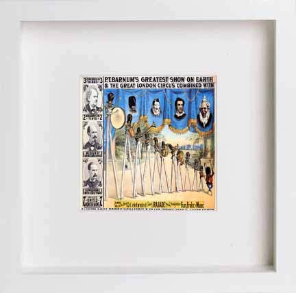 lumartos Vintage Poster P T Barnums Greatest Show On Earth – White Frame Wal – Framed Wall Art Print by Lumartos Premium Home Décor