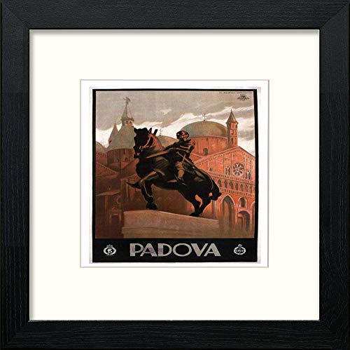lumartos Vintage Poster Padova – Black Wood Frame Wall Art – Framed Wall Art Print by Lumartos Premium Home Décor