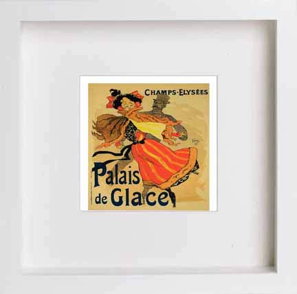 lumartos Vintage Poster Palais De Glace – White Frame Wall Art – Framed Wall Art Print by Lumartos Premium Home Décor