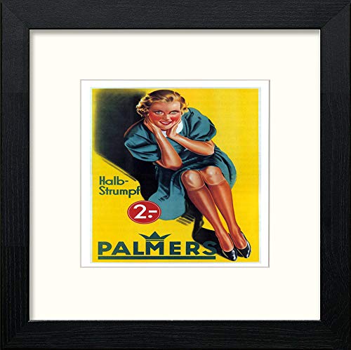 lumartos Vintage Poster Palmers – Black Wood Frame Wall Art – Framed Wall Art Print by Lumartos Premium Home Décor