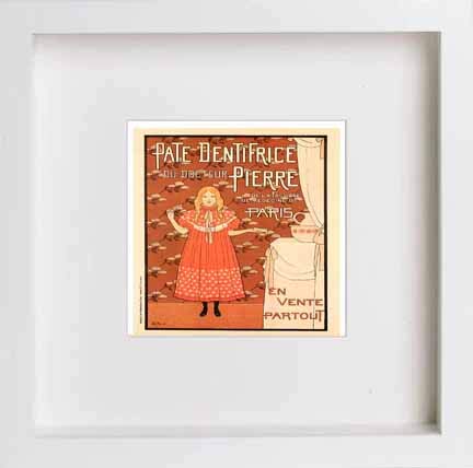 lumartos Vintage Poster Pate Dentifrice Du Docteur Pierre – White Frame Wall – Framed Wall Art Print by Lumartos Premium Home Décor