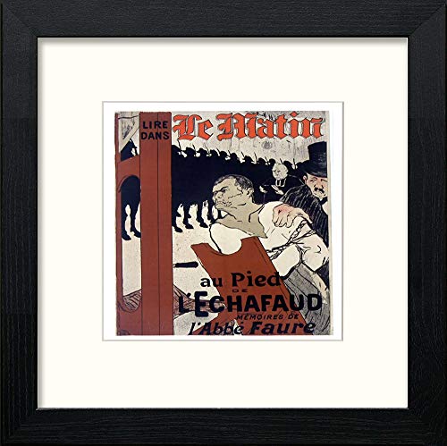 lumartos Vintage Poster Pour le Matin – Black Wood Frame Wall Art – Framed Wall Art Print by Lumartos Premium Home Décor