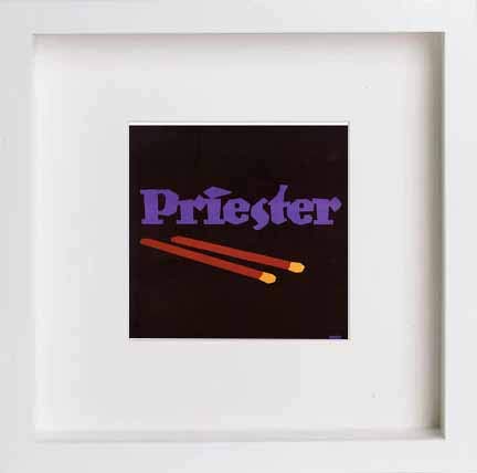 lumartos Vintage Poster Priester Advertising Poster For Match Company – Whit – Framed Wall Art Print by Lumartos Premium Home Décor