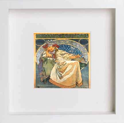 lumartos Vintage Poster Princess Hyacinth – White Frame Wall Art – Framed Wall Art Print by Lumartos Premium Home Décor