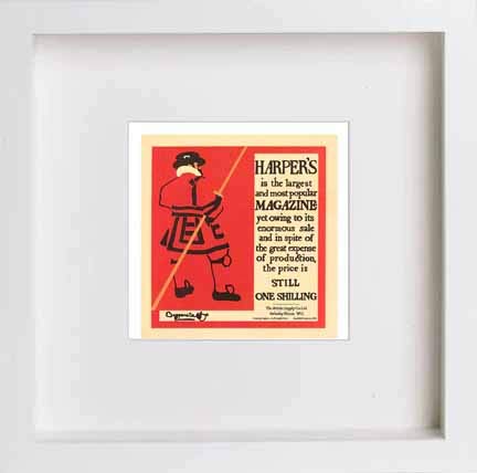 lumartos Vintage Poster Promotional Poster For Harpers Magazine – White Fram – Framed Wall Art Print by Lumartos Premium Home Décor
