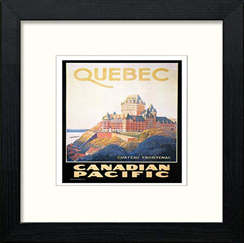 lumartos Vintage Poster Quebec 1 – Black Wood Frame Wall Art – Framed Wall Art Print by Lumartos Premium Home Décor