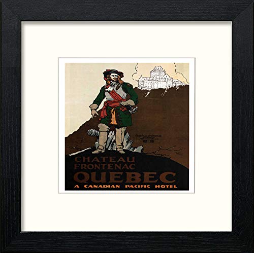 lumartos Vintage Poster Quebec 2 – Black Wood Frame Wall Art – Framed Wall Art Print by Lumartos Premium Home Décor