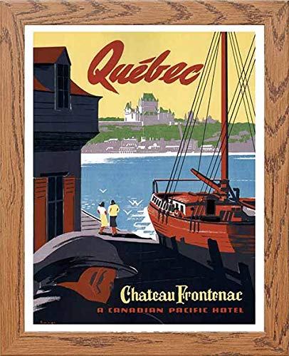 lumartos Vintage Poster Quebec – Framed Wall Art Print by Lumartos Premium Home Décor