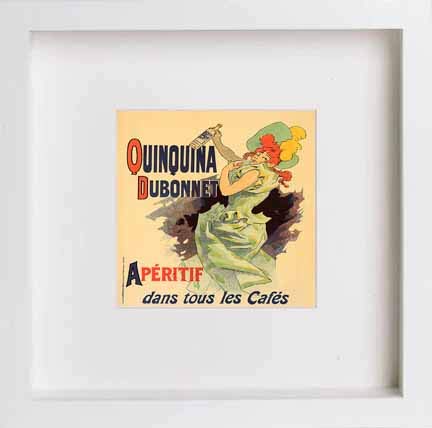 lumartos Vintage Poster Quinquina Dubonnet Apritif A – White Frame Wall Art – Framed Wall Art Print by Lumartos Premium Home Décor