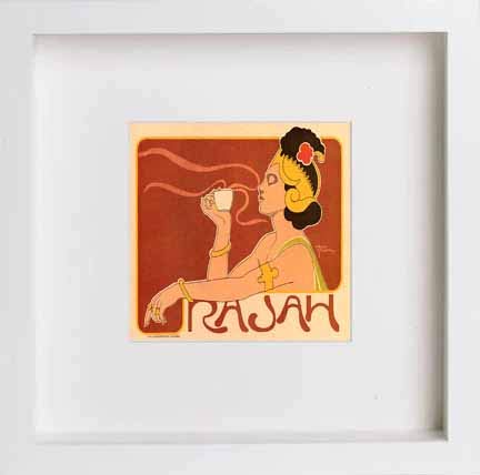 lumartos Vintage Poster Rajah – White Frame Wall Art – Framed Wall Art Print by Lumartos Premium Home Décor