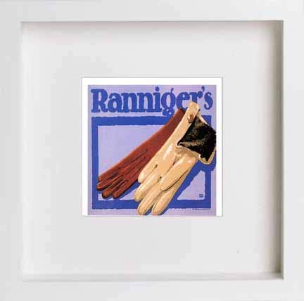 lumartos Vintage Poster Rannigers Gloves – White Frame Wall Art – Framed Wall Art Print by Lumartos Premium Home Décor