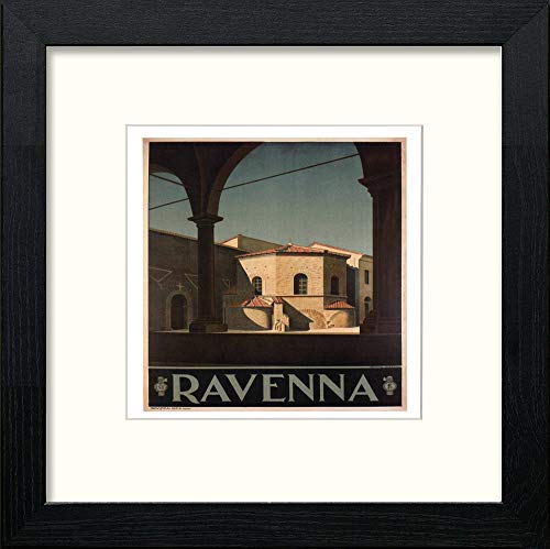 lumartos Vintage Poster Ravenna – Black Wood Frame Wall Art – Framed Wall Art Print by Lumartos Premium Home Décor