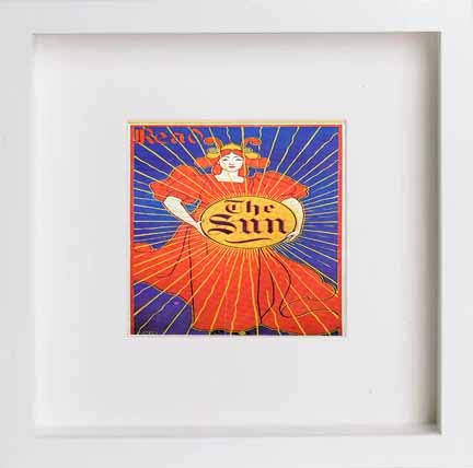 lumartos Vintage Poster Read The Sun A – White Frame Wall Art – Framed Wall Art Print by Lumartos Premium Home Décor