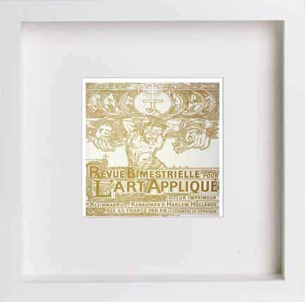lumartos Vintage Poster Revue Bimestrielle Pour Lart Applique – White Frame – Framed Wall Art Print by Lumartos Premium Home Décor