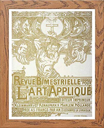 lumartos Vintage Poster Revue Bimestrielle Pour Lart Applique – Wood Frame W – Framed Wall Art Print by Lumartos Premium Home Décor