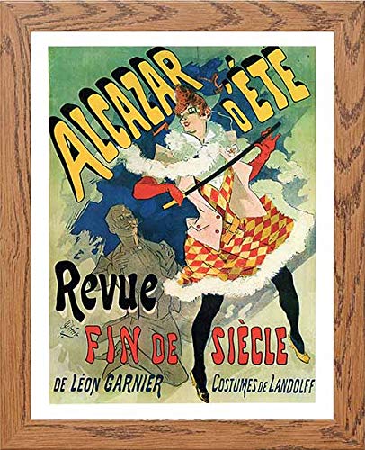 lumartos Vintage Poster Revue Fin De Sicle Alcazar Dt – Framed Wall Art Print by Lumartos Premium Home Décor