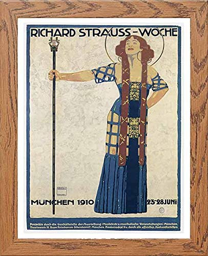 lumartos Vintage Poster Richard Strauss Woche Mnchen – Framed Wall Art Print by Lumartos Premium Home Décor