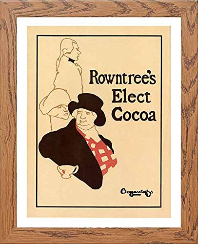 lumartos Vintage Poster Rowntrees Elect Cocoa – Framed Wall Art Print by Lumartos Premium Home Décor