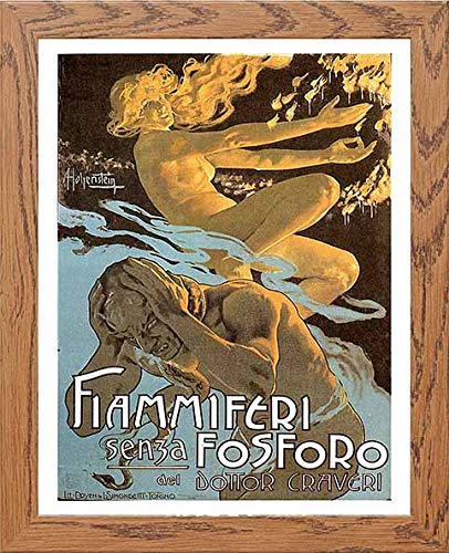 lumartos Vintage Poster Safety Matches – Framed Wall Art Print by Lumartos Premium Home Décor