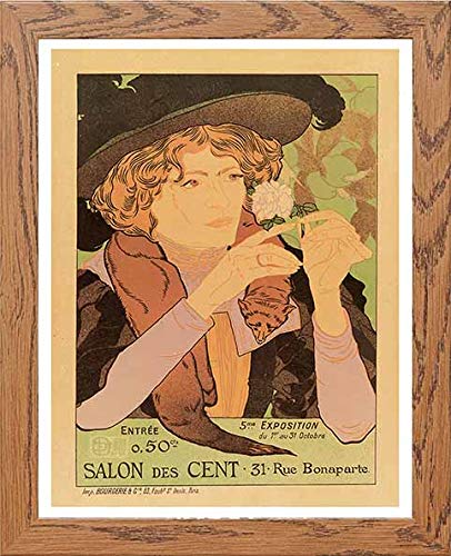 lumartos Vintage Poster Salon Des Cent Exposition – Framed Wall Art Print by Lumartos Premium Home Décor