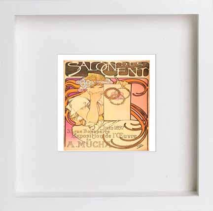 lumartos Vintage Poster Salon Des Cent – White Frame Wall Art – Framed Wall Art Print by Lumartos Premium Home Décor