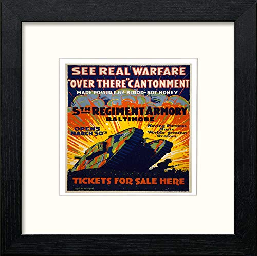 lumartos Vintage Poster See Real Warfare – Light Oak Frame Wall Art – Framed Wall Art Print by Lumartos Premium Home Décor