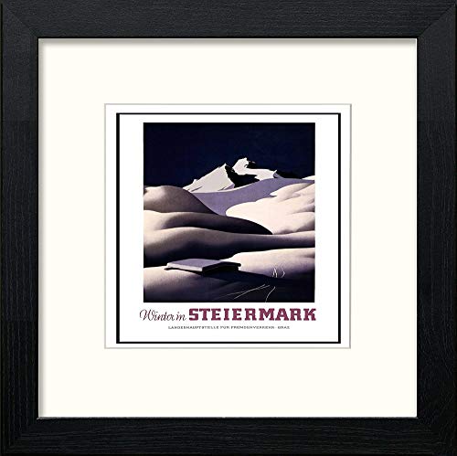 lumartos Vintage Poster Steirmark – Black Wood Frame Wall Art – Framed Wall Art Print by Lumartos Premium Home Décor