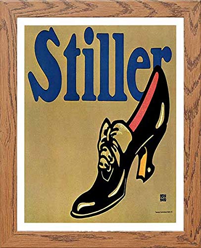 lumartos Vintage Poster Stiller Shoes – Framed Wall Art Print by Lumartos Premium Home Décor