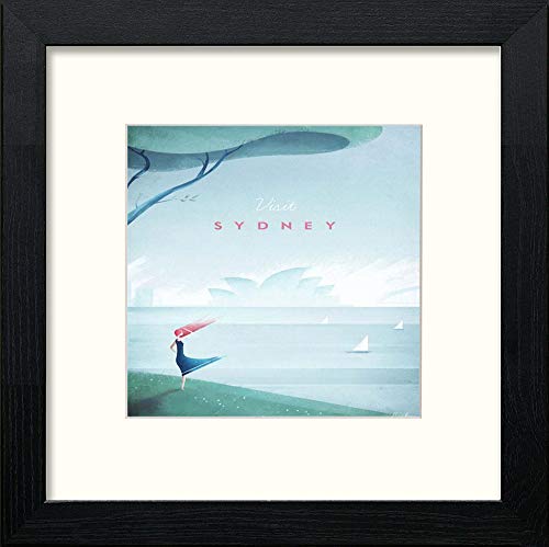 lumartos Vintage Poster Sydney – Black Wood Frame Wall Art – Framed Wall Art Print by Lumartos Premium Home Décor