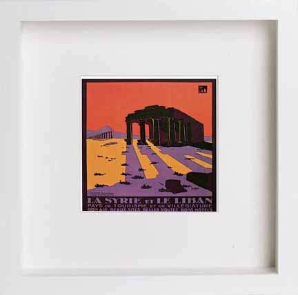 lumartos Vintage Poster Syria And Lebanon Vintage Travel Poster – White Fram – Framed Wall Art Print by Lumartos Premium Home Décor