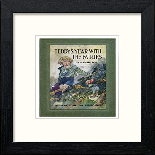 lumartos Vintage Poster Teddy's Year With The Fairies (1) – Black Wood Frame – Framed Wall Art Print by Lumartos Premium Home Décor