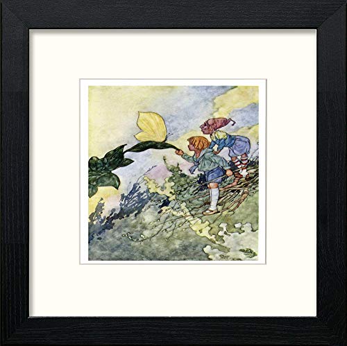 lumartos Vintage Poster Teddy's Year With The Fairies (3) – Black Wood Frame – Framed Wall Art Print by Lumartos Premium Home Décor
