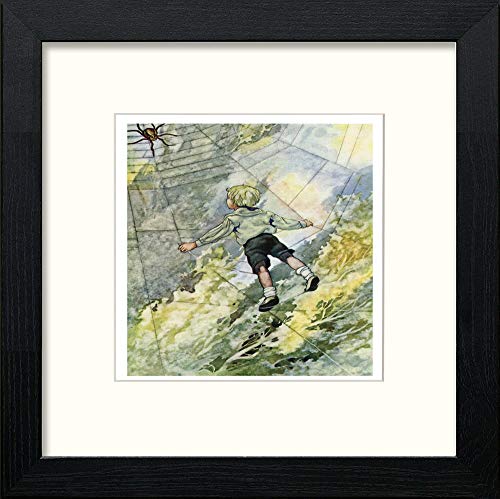 lumartos Vintage Poster Teddy's Year With The Fairies (4) – Black Wood Frame – Framed Wall Art Print by Lumartos Premium Home Décor