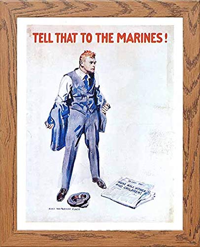 lumartos Vintage Poster Tell That To The Marines – Framed Wall Art Print by Lumartos Premium Home Décor