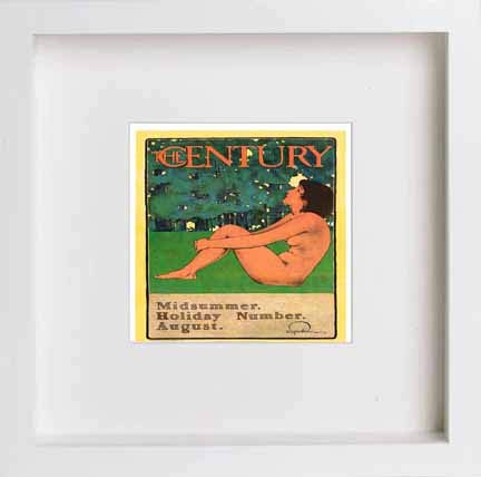 lumartos Vintage Poster The Century – White Frame Wall Art – Framed Wall Art Print by Lumartos Premium Home Décor