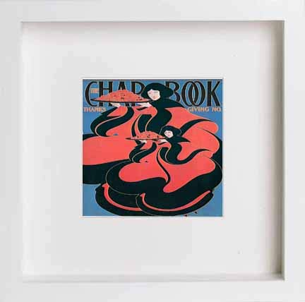 lumartos Vintage Poster The Chap Book B – White Frame Wall Art – Framed Wall Art Print by Lumartos Premium Home Décor