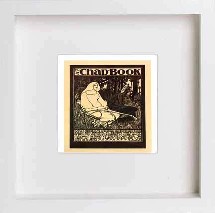 lumartos Vintage Poster The Chapbook Promotional – White Frame Wall Art – Framed Wall Art Print by Lumartos Premium Home Décor