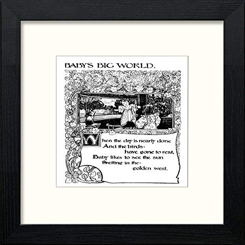 lumartos Vintage Poster The Child World (4) – Black Wood Frame Wall Art – Framed Wall Art Print by Lumartos Premium Home Décor