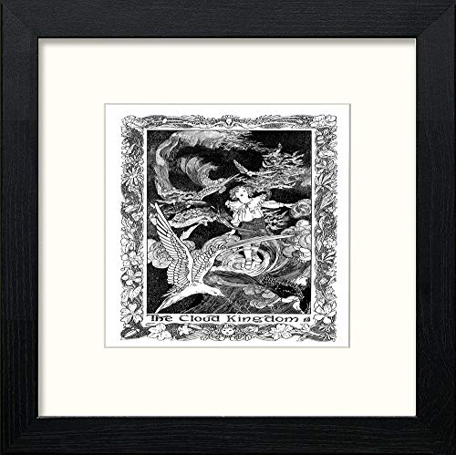 lumartos Vintage Poster The Cloud Kingdom (2) – Black Wood Frame Wall Art – Framed Wall Art Print by Lumartos Premium Home Décor