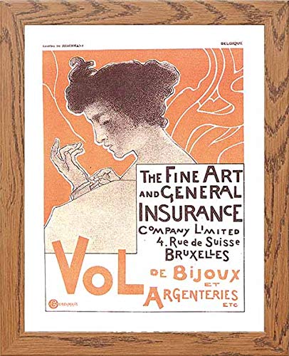 lumartos Vintage Poster The Fine Art And General Insurance Company Limited – – Framed Wall Art Print by Lumartos Premium Home Décor