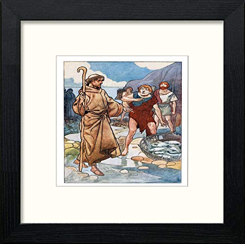 lumartos Vintage Poster The Four Champions (14) – Black Wood Frame Wall Art – Framed Wall Art Print by Lumartos Premium Home Décor