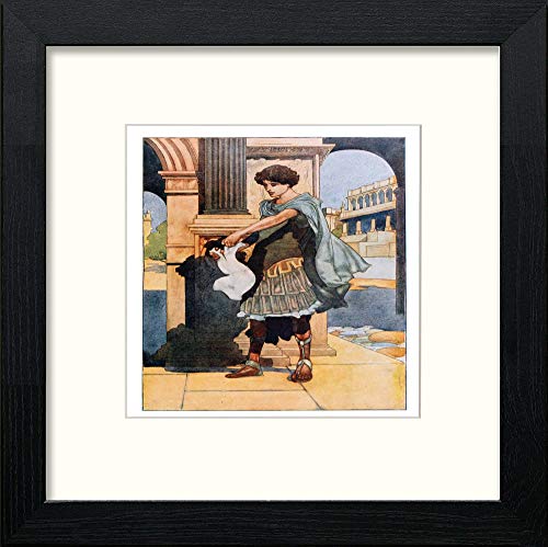 lumartos Vintage Poster The Four Champions (3) – Black Wood Frame Wall Art – Framed Wall Art Print by Lumartos Premium Home Décor