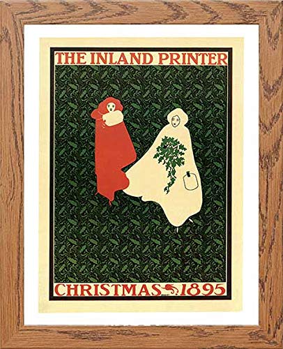 lumartos Vintage Poster The Inland Printer Christmas 1895 – Framed Wall Art Print by Lumartos Premium Home Décor