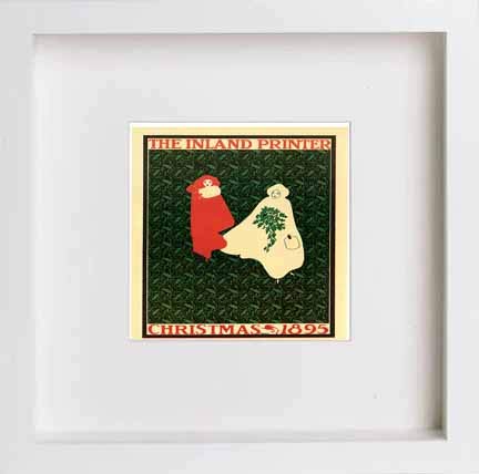 lumartos Vintage Poster The Inland Printerchristmas 1895 – White Frame Wall Art – Framed Wall Art Print by Lumartos Premium Home Décor