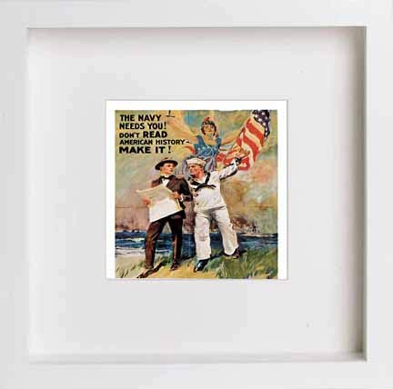 lumartos Vintage Poster The Navy Needs You – White Frame Wall Art – Framed Wall Art Print by Lumartos Premium Home Décor