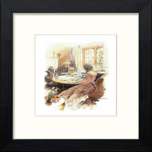 lumartos Vintage Poster The Open Window (1) – Black Wood Frame Wall Art – Framed Wall Art Print by Lumartos Premium Home Décor