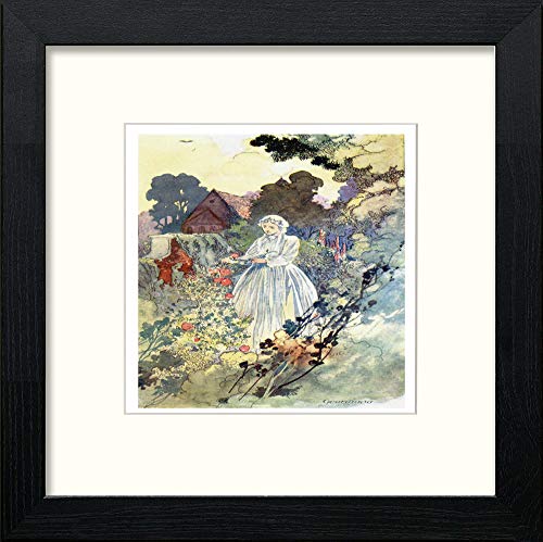 lumartos Vintage Poster The Open Window (2) – Black Wood Frame Wall Art – Framed Wall Art Print by Lumartos Premium Home Décor