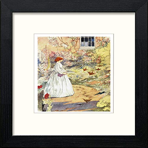 lumartos Vintage Poster The Open Window (3) – Black Wood Frame Wall Art – Framed Wall Art Print by Lumartos Premium Home Décor